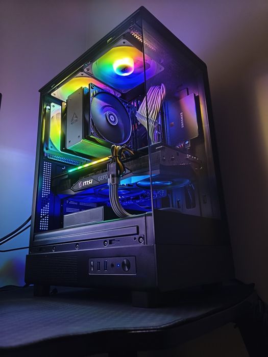 Komputer PC Ryzen 5 7500F, RTX3070 8GB, DDR5 32GB 6400MHz, 650W, M2 256GB, SSD 1TB