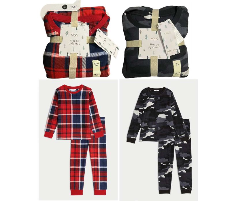 Флісова тепла подарункова піжама Marks&Spencer пижама 9/10 11/12 12/13