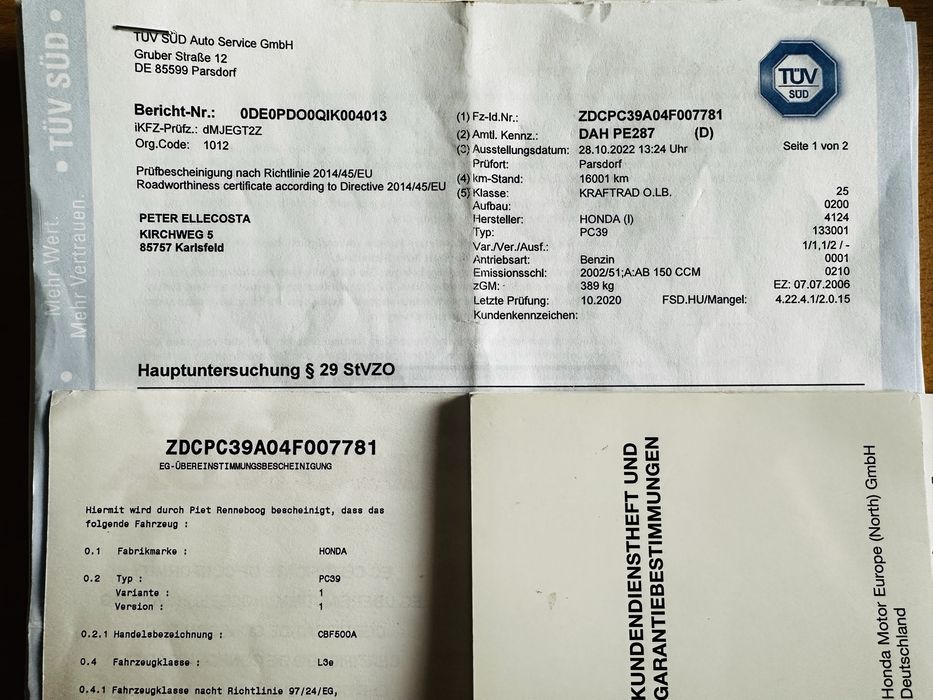 Honda Cbf500 ABS мото з європи (3750$)