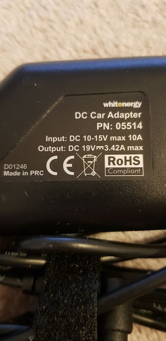 Samochodowy zasilacz/ładowarka do laptopa/notebooka