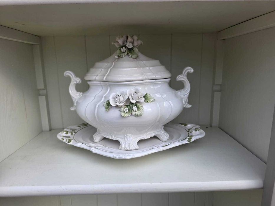 Duża porcelanowa bomboniera / waza dekoracyjna Bassano #425 Stylowy Węgrów