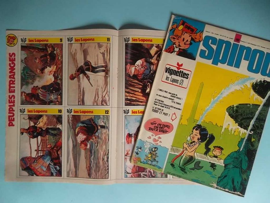 Revistas SPIROU com fichas colecionáveis