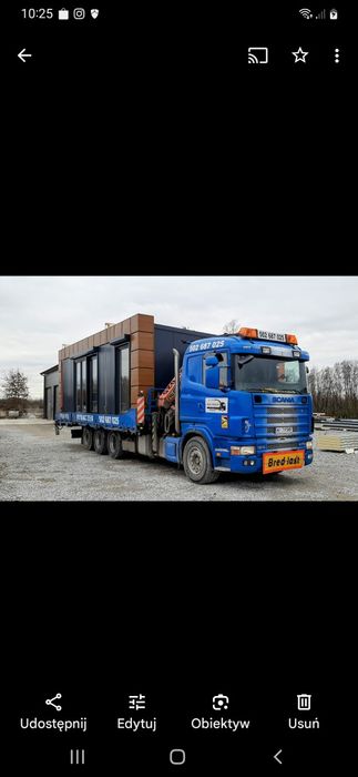 Transport HDS ,Kontenery,Morskie,Socjalne, Modułowe,Montaż domkó