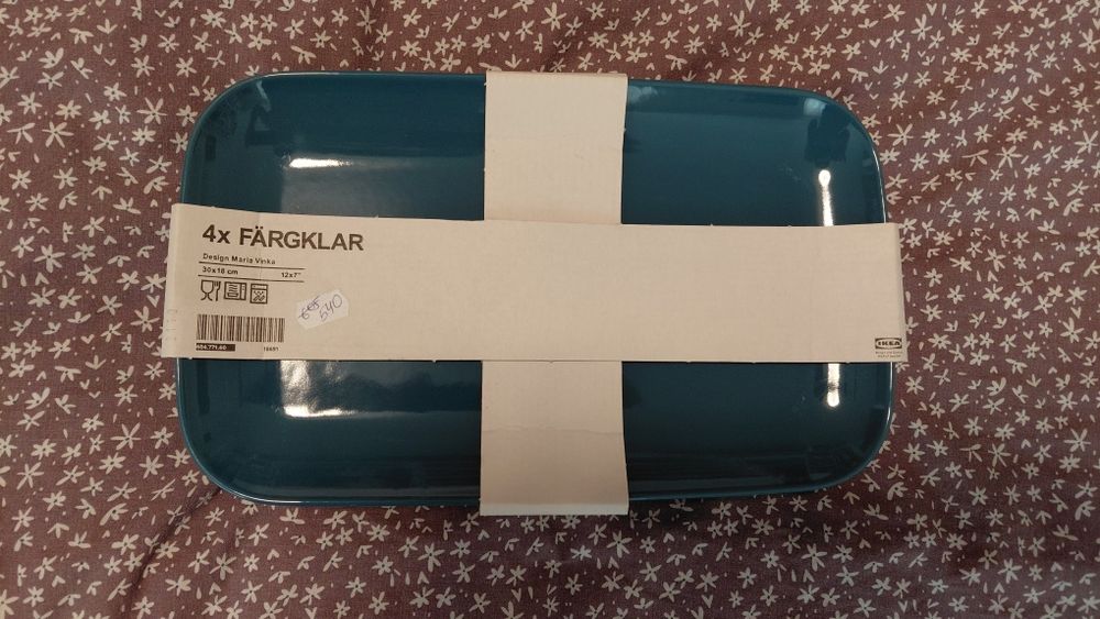 Комплект 4 тарілки Fargklar IKEA 30х18 см