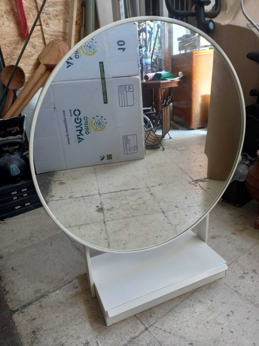 Espelho de Mesa / Toucador IKEA (Modelo IKORNNES) Branco – Bom Estado