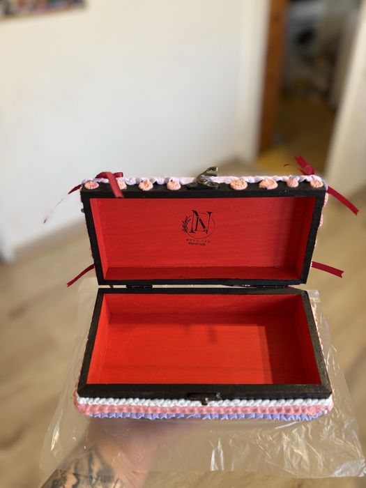 Aesthetic zestaw prezentowy handmade pudełko na biżuterię cherry cake