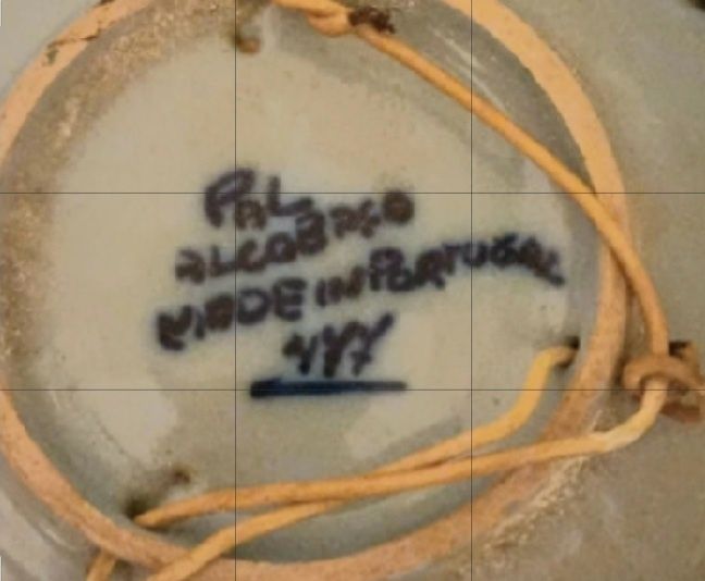 Prato falante, antigo, numerado de Alcobaça