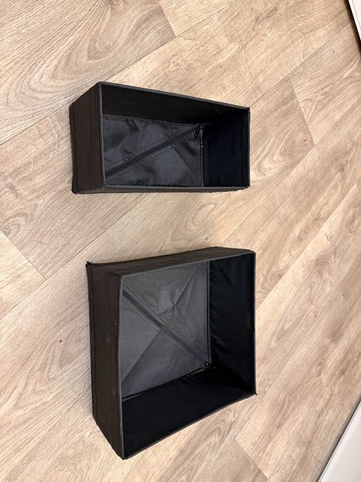 2 składane pudelka z Ikea