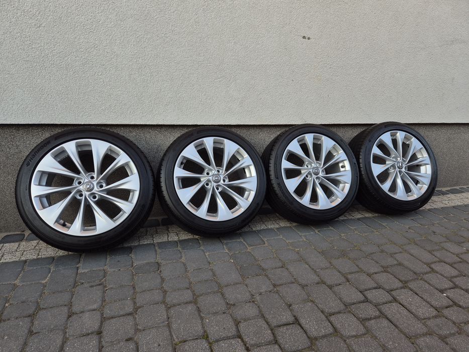 Koła Alufelgi Opel Astra K J 5x105 R17 Opony letnie Hankook 2024r 7mm Sprawne Czujniki Ciśnienia TPMS Felgi Oryginał GM Mokka