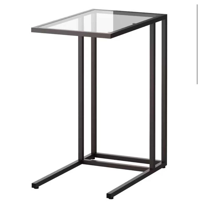 Laptop stand, black/glass, 35x65 cm