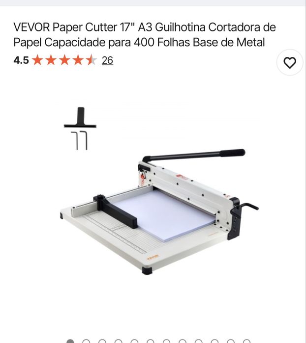 Guilhotina Industrial A3 Vevor (nova)