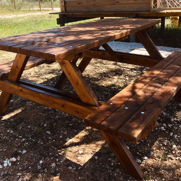 Mesa de Jardim com bancos | Personalizada por si