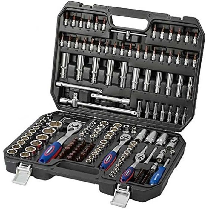 D63-Roquete chaves 172 peças de 1/2" e 1/4" e 3/8" Catraca 172 peças