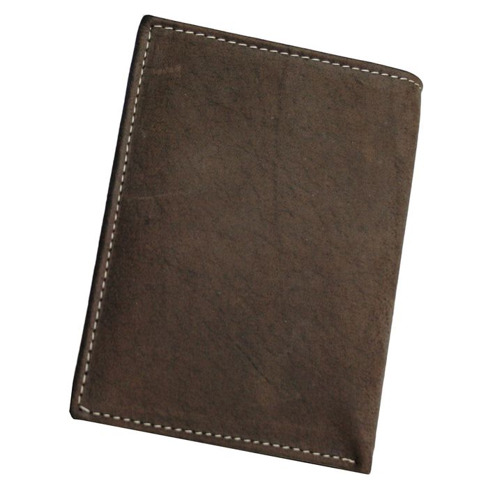 portfel skórzany męski pionowy wild tiger - ciemnobrązowy