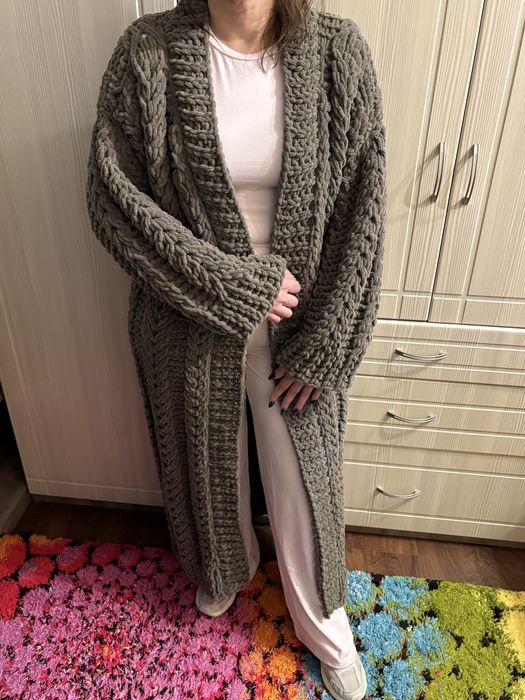 Максі кардиган handmade з Alize Puffy