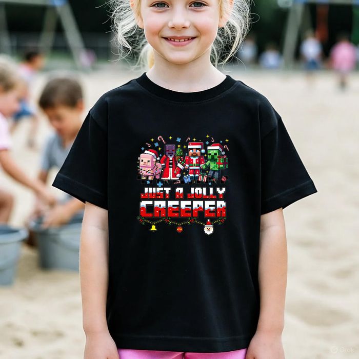 Koszulka dziecięca czarna świąteczny minecraft prezent święta 116