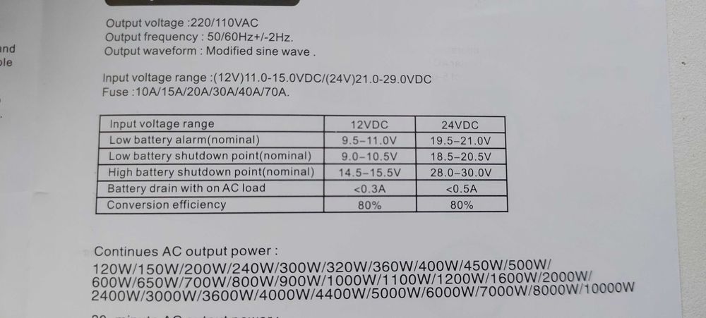 Инвертор 12v в 220v 800w