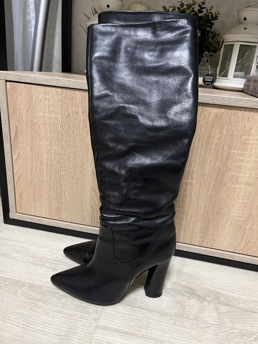 Сапоги женские кожаные