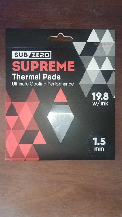 Продам тепропрокладки SubZero SUPREME 100x100x1.5 мм SubZero Thermal Pad 19.8 W/mK