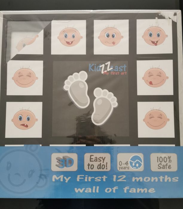 Moldura para o 1° ano do bebé