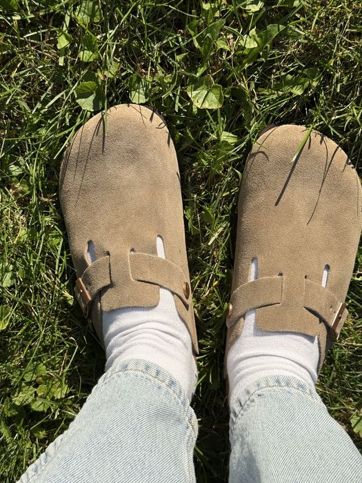 Шльопанці сабо клоги биркеншток Birkenstock boston биркеншток шкіряні
