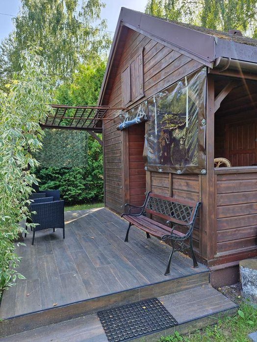 Działka ROD w Malcanowie k.Otwocka, domek drew.ocieplony. Dojazd MZK