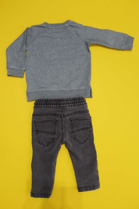 Komplet niemowlęcy, sweterek+jeansy, Reserved