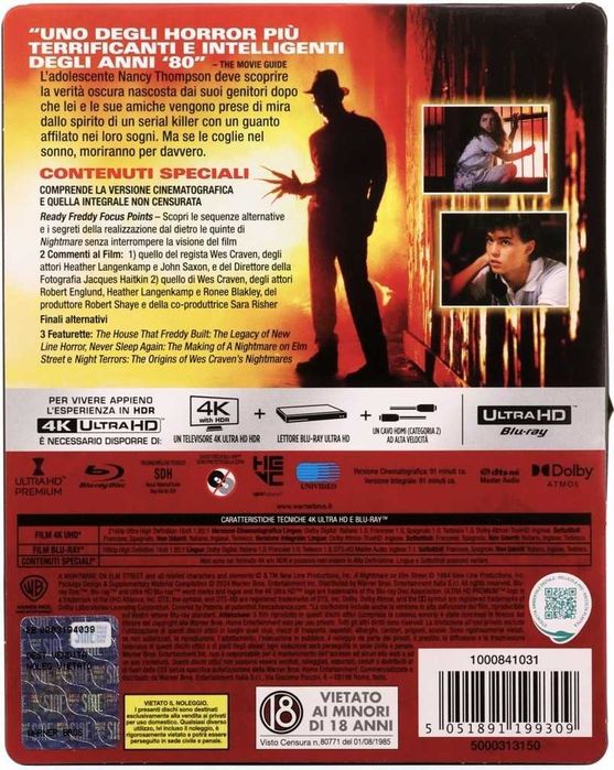 Koszmar Ulicy Wiązów ELM STREET 4K+ Blu Ray STEELBOOK w. ENG