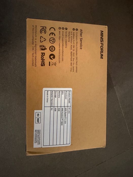 MINISFORUM X1-255 AI Mini PC, AMD Ryzen 7 255, AMD Radeon 780M