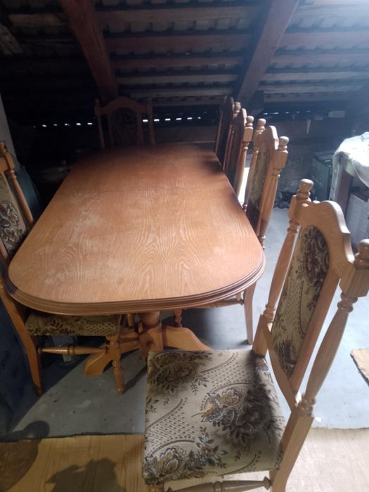 Stolik+krzesła dębowe