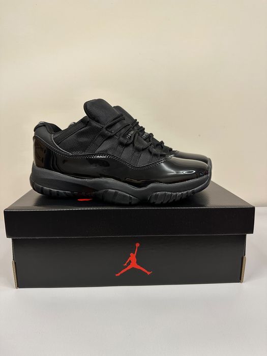 Кроссовки мужские Jordan 11 low black черные джордан кросівки