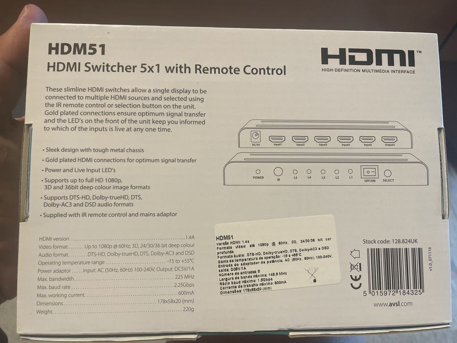 HDMI Switcher 5x1