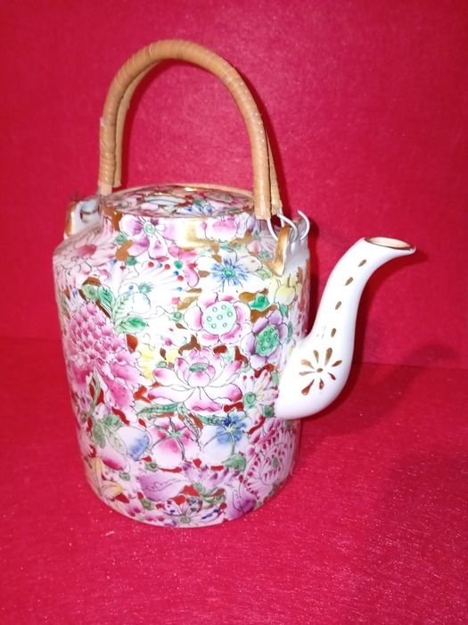 Lindo Bule mil flores porcelana Chinêsa