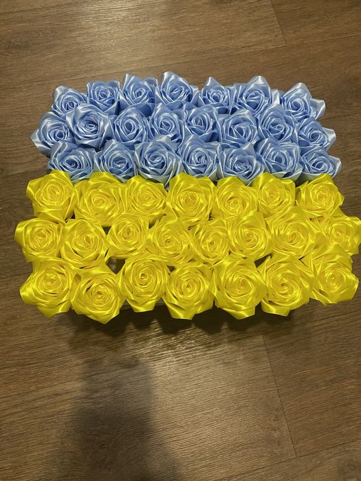 Букеты из атласной ленты