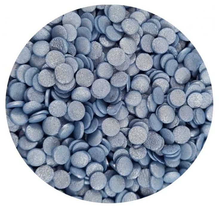 Posypka Cukrowa Konfetti Kółeczka Mini Niebieskie Błyszczące 4Mm 50G