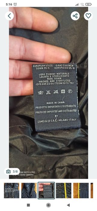 Płaszcz kurtka parka gęsi puch firma Add