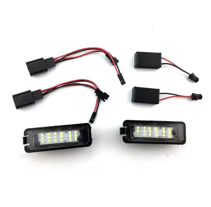 LED підсвітка номерного знака VW Golf Passat Skoda Superb Seat Leon Ibiza Altea — комплект 2 шт, білий світлодіод
