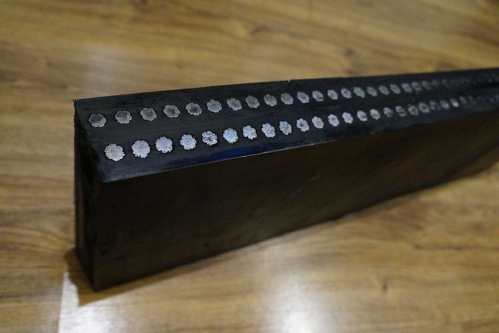 LEMIESZ GUMOWY Zbrojony mocny Guma do spycha Lemiesz z linkami 3 cm