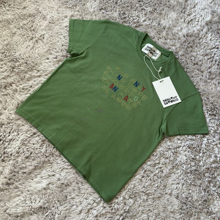 Zara X Bad Bunny Benito Antonio T-Shirt Verde Cropped Fit - NOVA Tamanho S