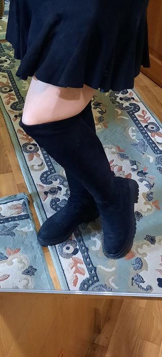 Ботфорты женские на низком ходу