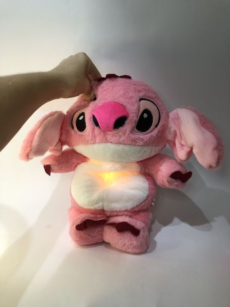 Мʼяка іграшка нічник Веселий Стіч з функцією дихання