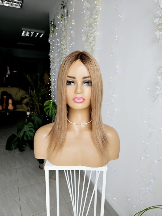 Topper Kris piaskowy blond z odrostem uzupełnienie włosy naturalne