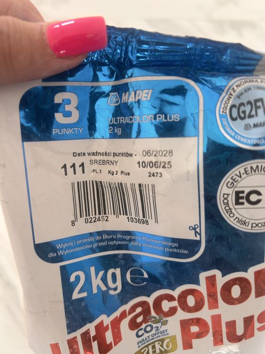 Fuga elastyczna Mapei Ultracolor Plus 111 srebrny  2 kg