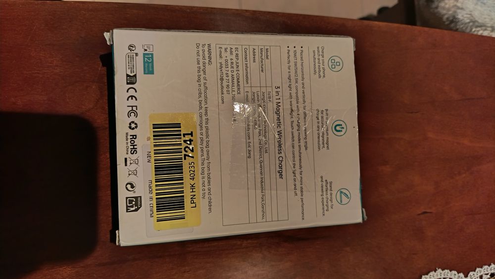 Carregador 3 em 1 Magnético TechDoty (Transparente) – NOVO com Transfo