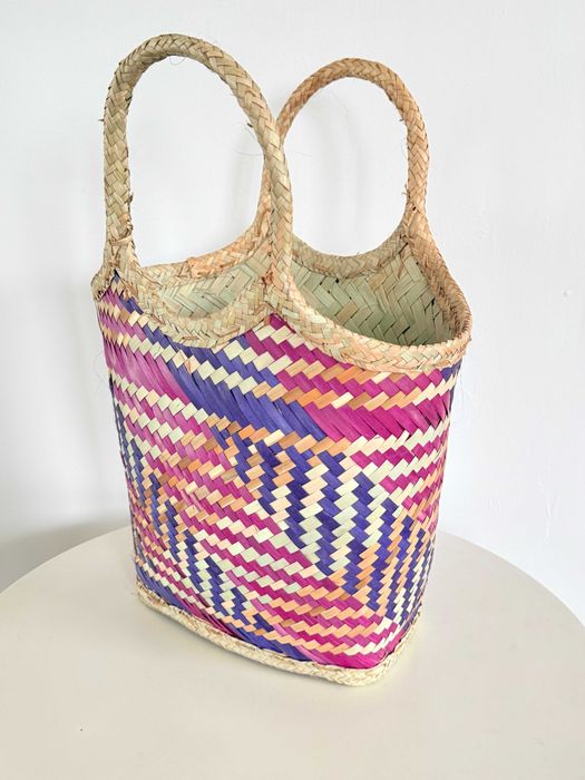 Duża torba na ramię afrykańska kosz naturalna etniczna boho etno Afryka