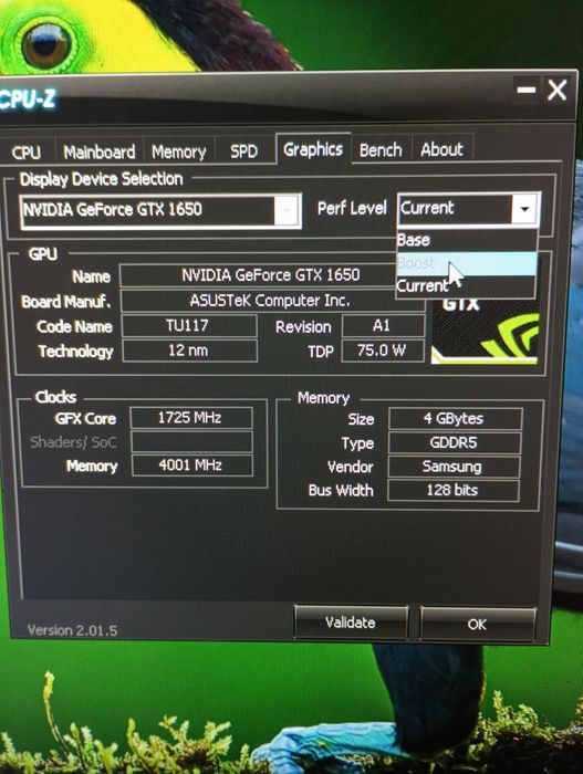 Gráfica ASUS GTX 1650 4gb