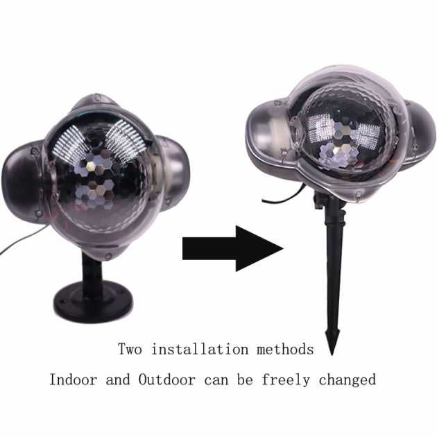 Светодиодный новогодний лазерный проектор диско шар WL-808, есть опт