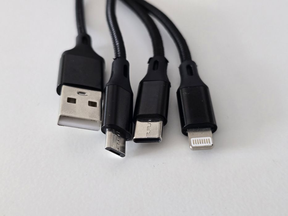 Nowy Kabel 3 w 1 MicroUSB USB typ C Iphone Lightning