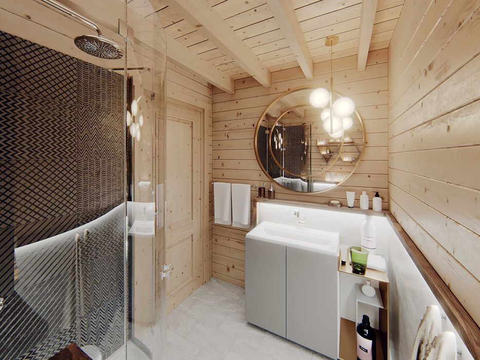 Drewniany domek letniskowy Horyzont 65 + 21 m2 - ROD, ośrodek wypoczyn