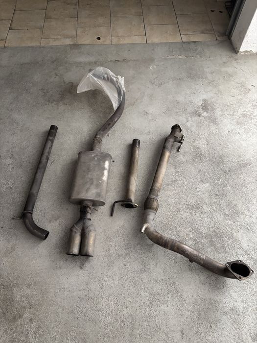 Linha com downpipe e panela final